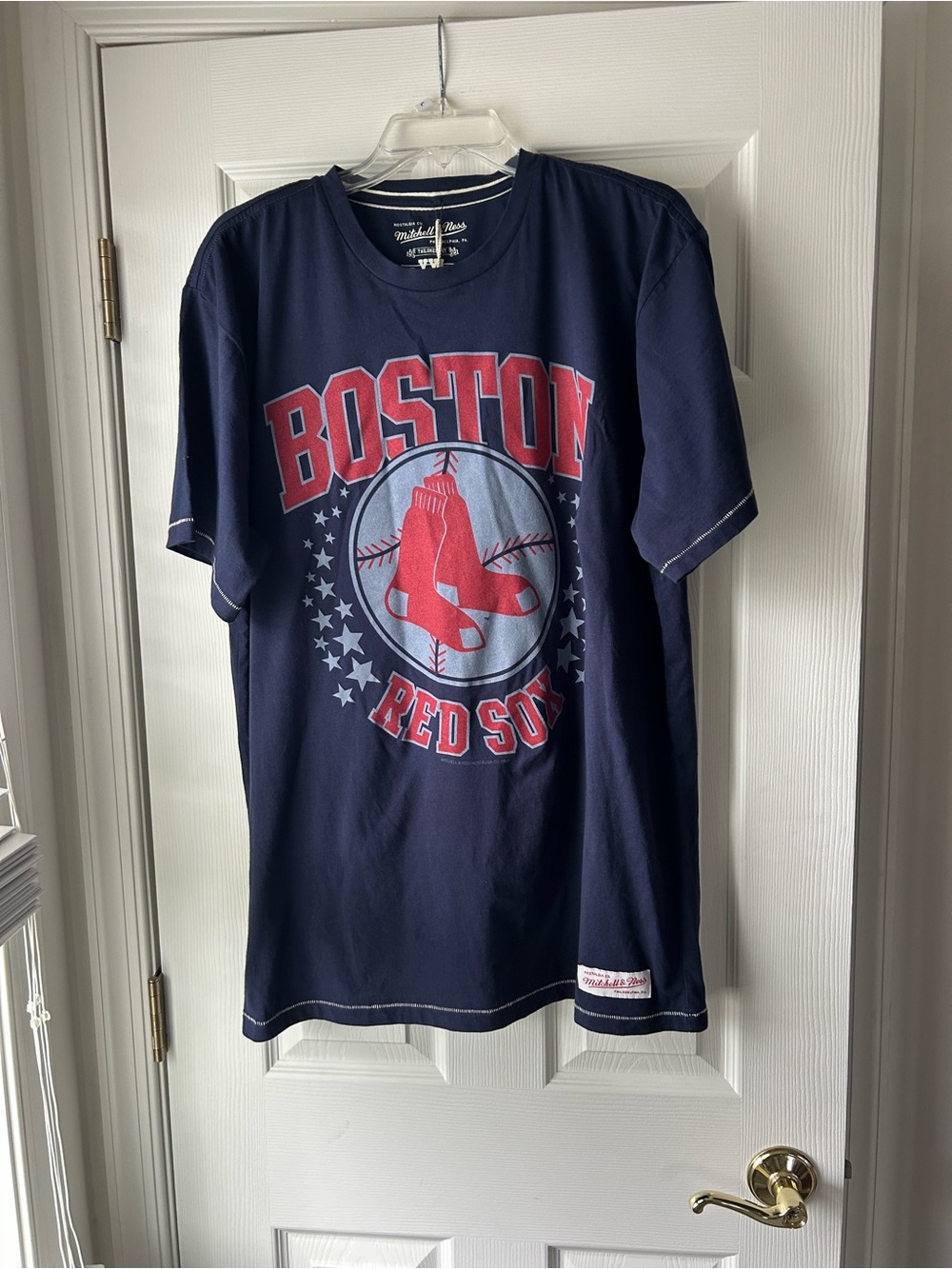 Mitchell & Ness Navy Blue Boston Red Sox Tshirt Size XXL